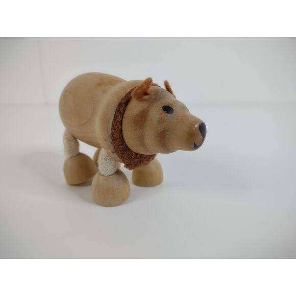 Anamalz Eco Natural Wooden Posable Animal Toys Lot Of 6 Elephant Crocodile - Picture 9 of 13